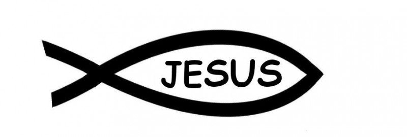 JESUS, some modern fish symbols simply use the Savior's Name.